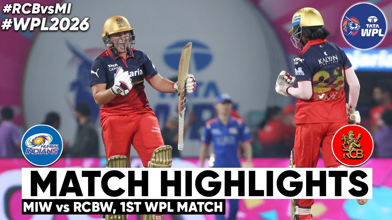 RCB vs MI WPL 2026 Match 1 Highlights 🏏