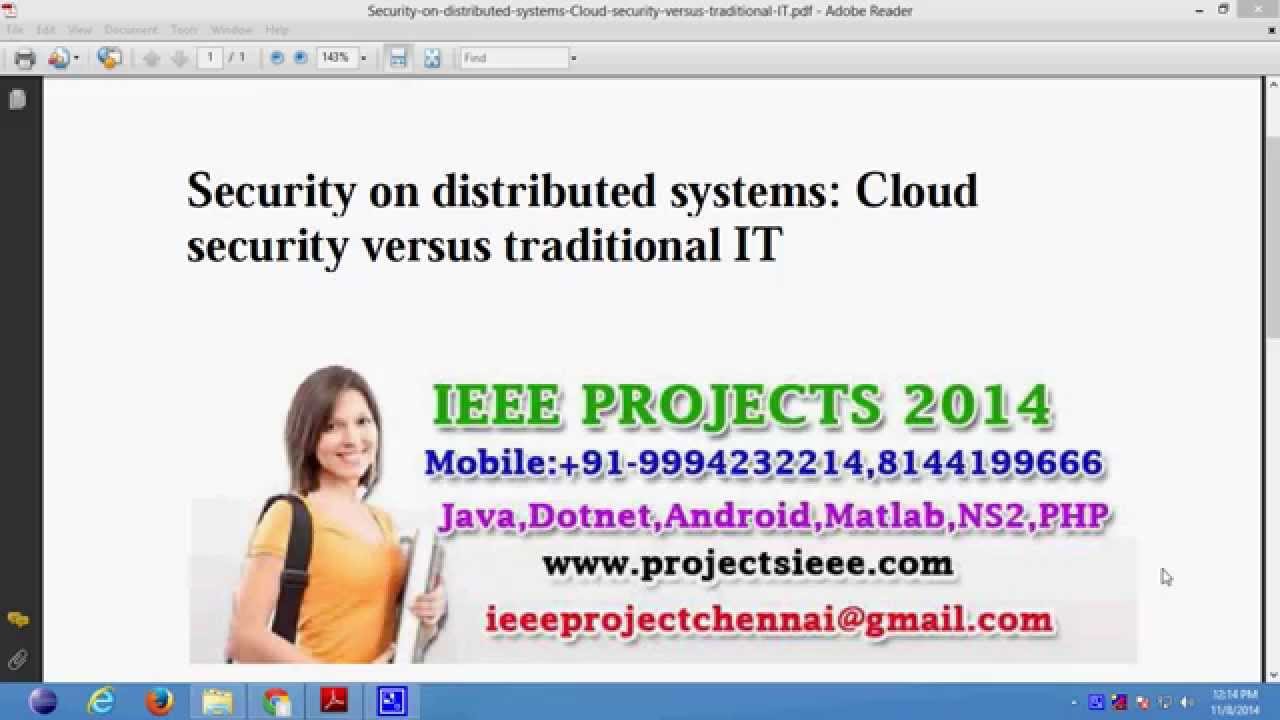Security in Distributed Systems: Cloud Security vs. Traditional IT