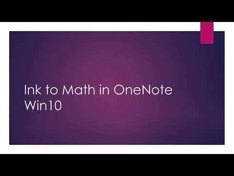 Ink to Math in OneNote Win10