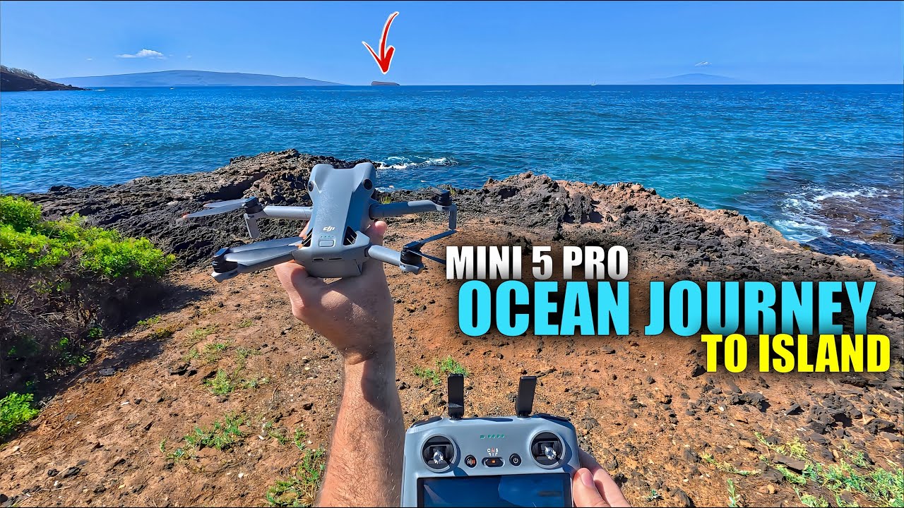 DJI Mini 5 Pro Drone Over Ocean & Island π