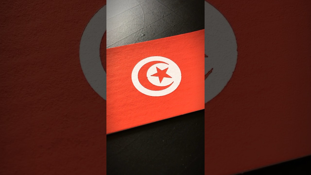 Learn How to Draw the Tunisia Flag 🇹🇳 | Step-by-Step Guide