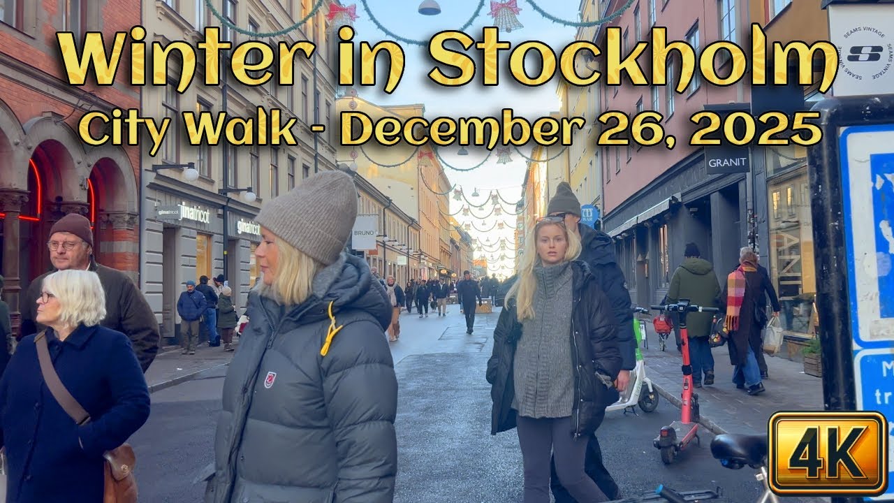 Stockholm Winter Walk in 4K ❄️