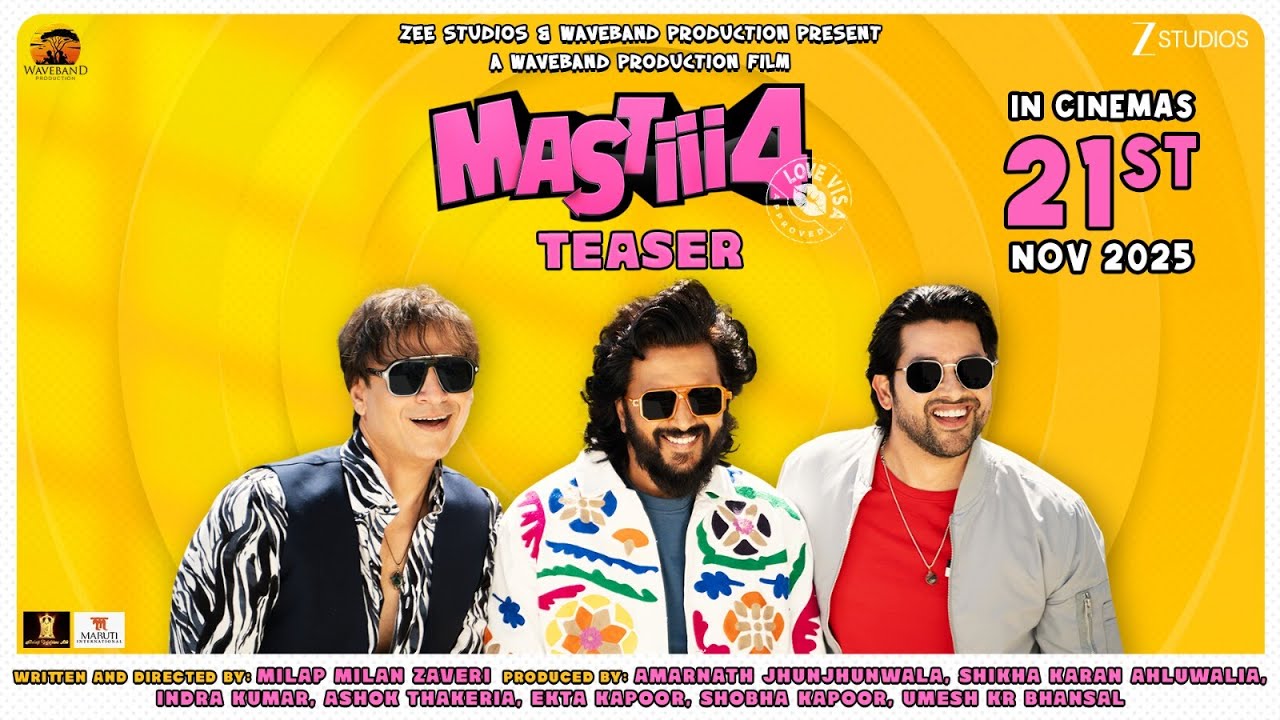 Mastiii 4 Official Teaser – Riteish Deshmukh & Vivek Oberoi Return! 🎬