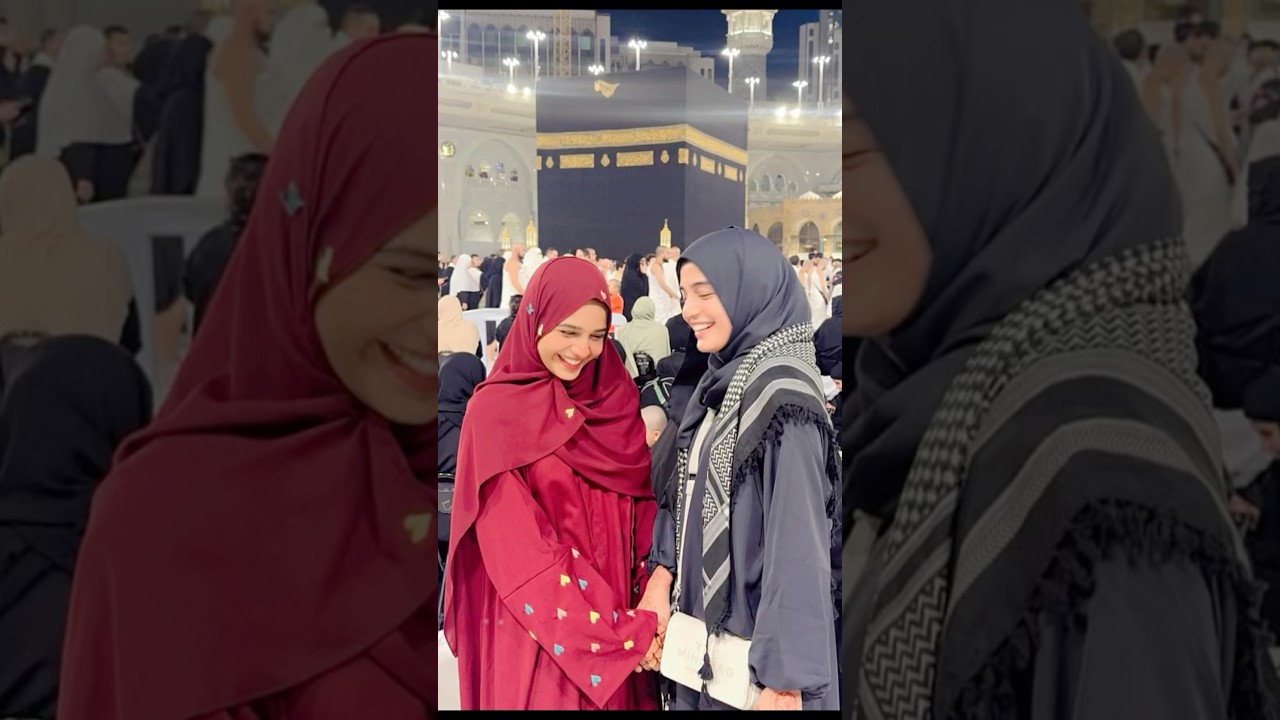 Laiba & Emaan Khan's Stunning Umrah Photos | Kaffara Drama Highlights ✨