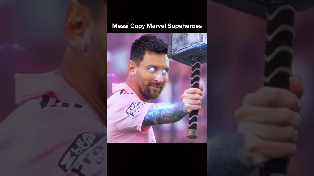 Messi Mimics Marvel Superhero Moves! ⚽🦸‍♂️