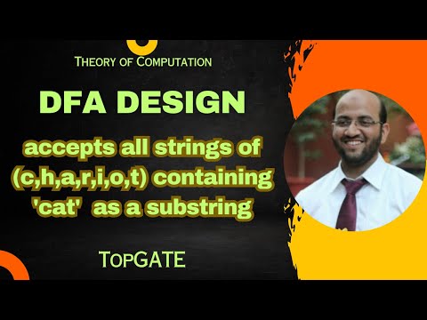 DFA Design | All Strings of 'C,H,A,R,I,O,T' having 'CAT' as a Substring | Automata Theory | TOC
