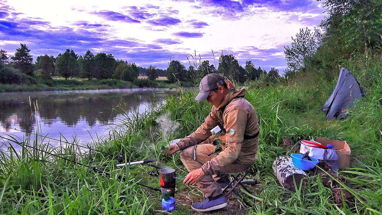 Рыбалка с ночёвкой у лесного пруда 🎣