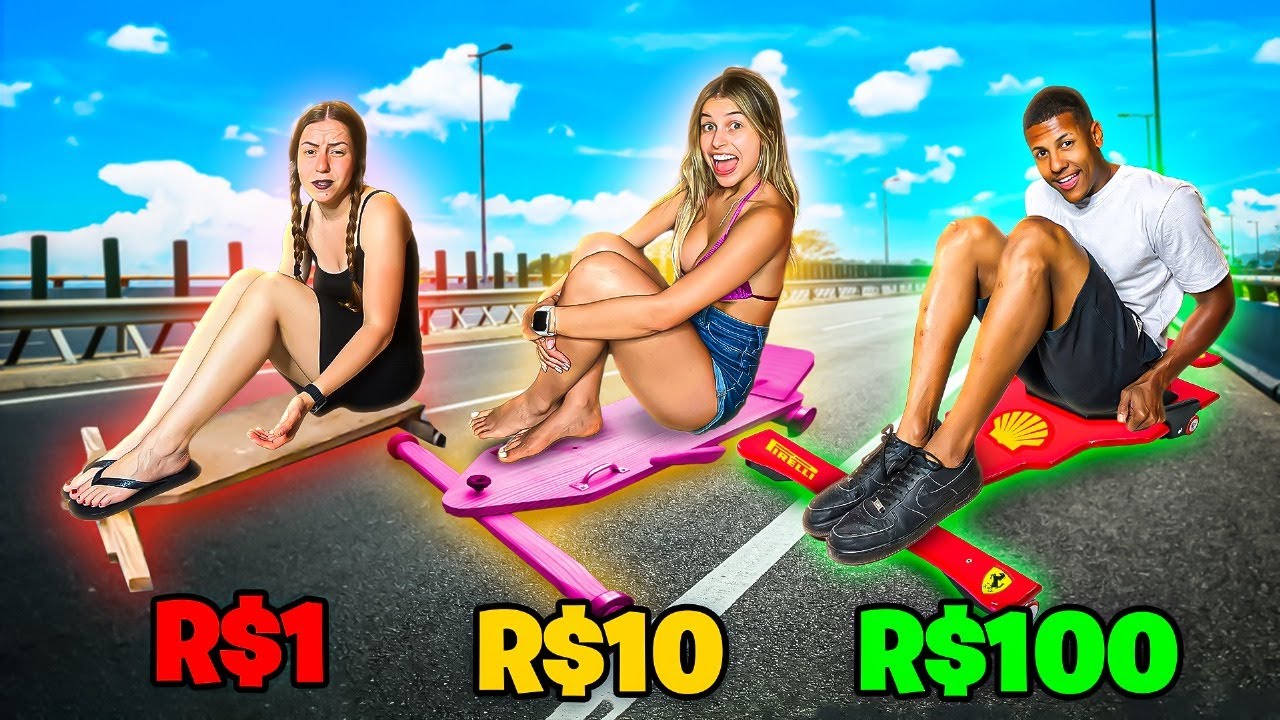 Qual Carrinho de Rolimã é o Melhor: R$1, R$10 ou R$100? 🚗