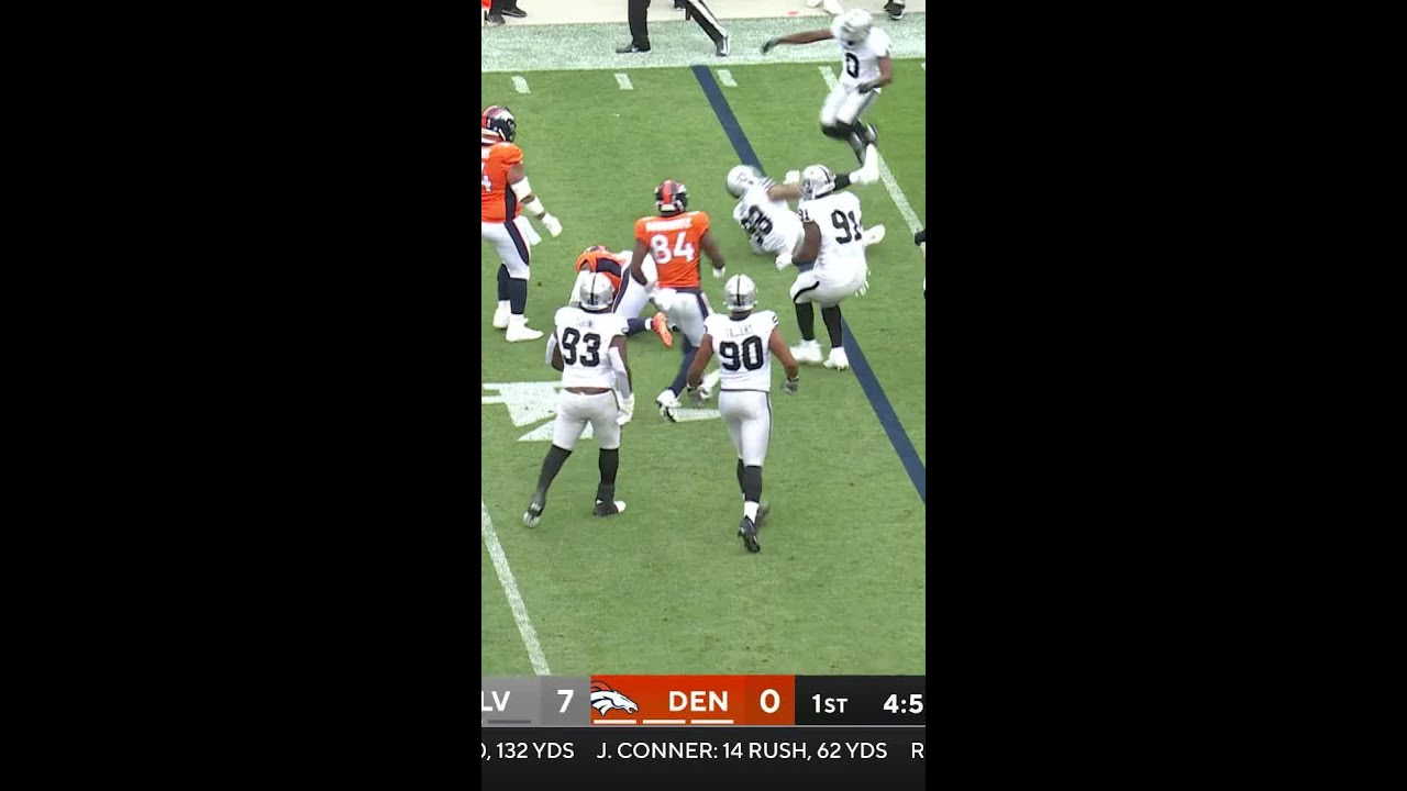 Nate Hobbs' Tackle for Loss vs. Broncos π