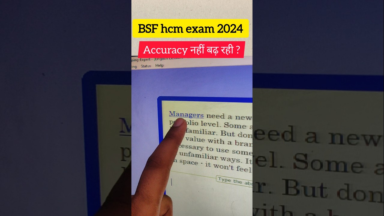 BSF HCM Typing Test Preparation Guide by Rakesh Sir ✍️