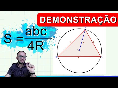 ✅ Demonstração 👉 Área do triângulo inscrito no círculo de raio R