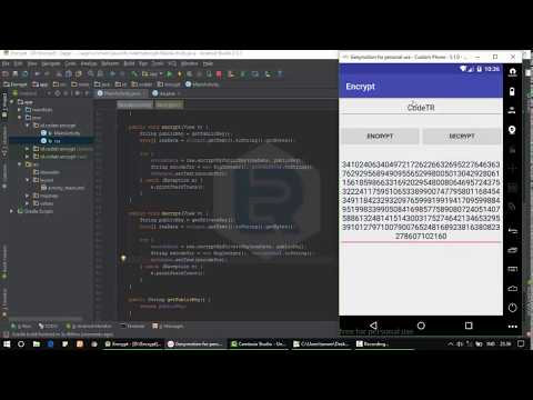 Android Studio - Make Encrypt use Algorithm RSA (Rivest Shamir Adleman )