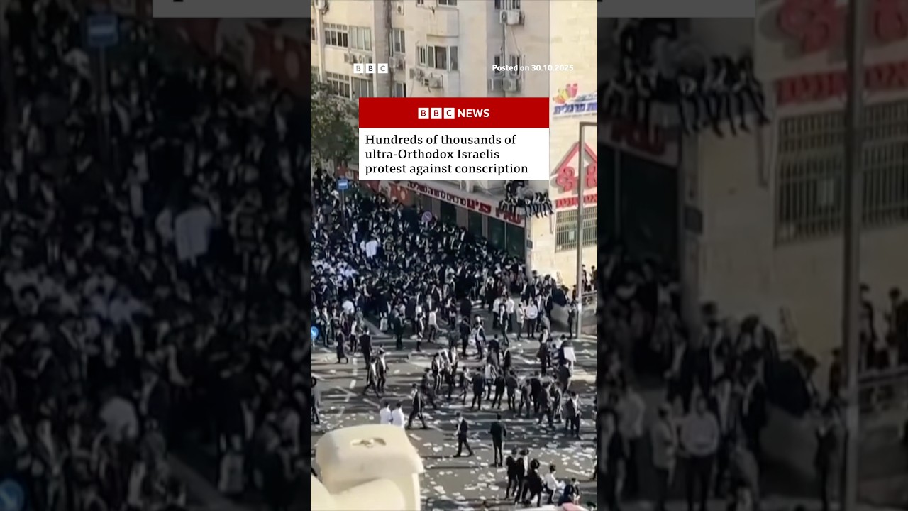Massive Ultra-Orthodox Israeli Protest Against Military Conscription