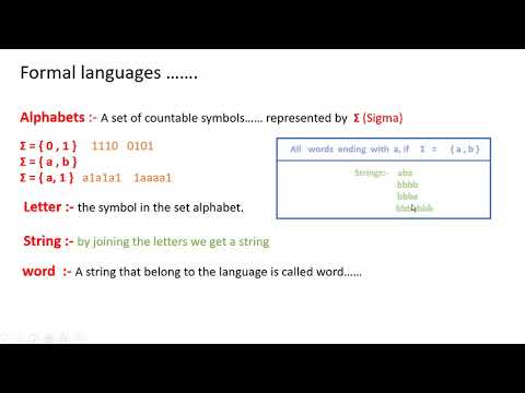#1 Formal languages and automata theory | introduction to formal languages | formal languages in toc