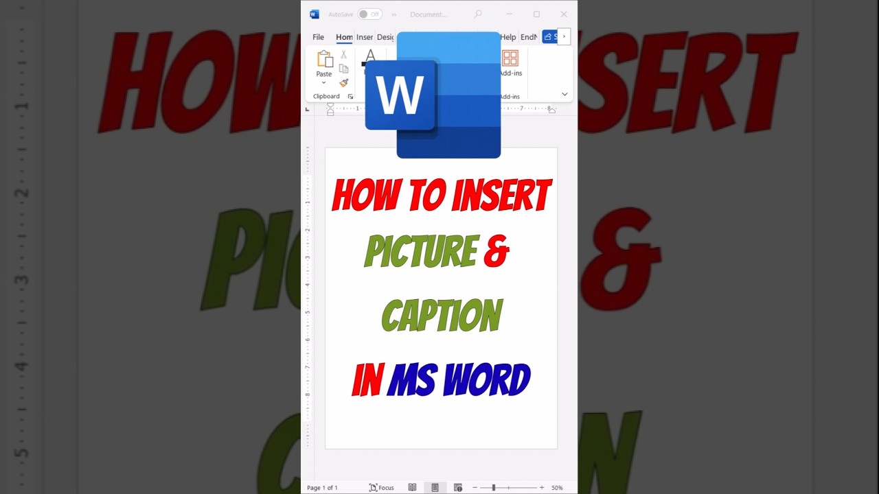 Quick Guide: Insert Picture & Caption in MS Word π