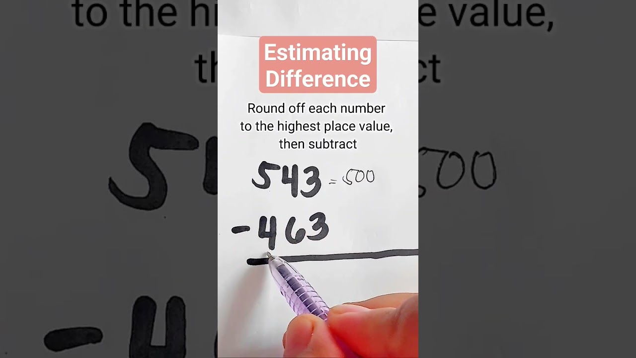 Estimating Difference #math #subtraction #shorts