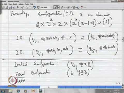 Mod-11 Lec-01 Turing Machines Definitions and Examples