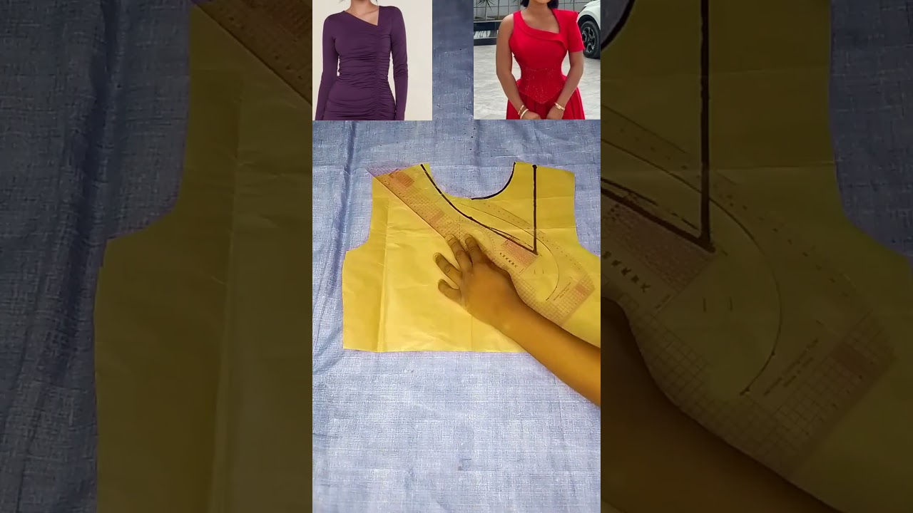 2 Create Trendy 2-in-1 Asymmetric Neckline DIY ✂️ | Easy Fashion Tutorial