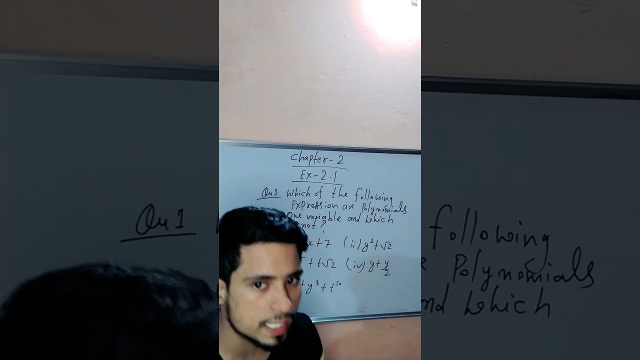 Class 9 Maths: Polynomial Exercise 2.1 Q1 📘
