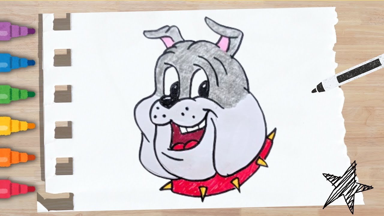 Step-by-Step Guide to Drawing Spike the Bulldog from Tom and Jerry