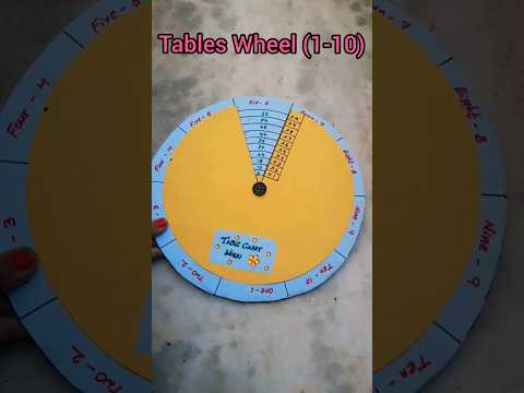 DIY How To Make Multiplication Chart Wheel On 1 to 10 Tables📚👩🎓