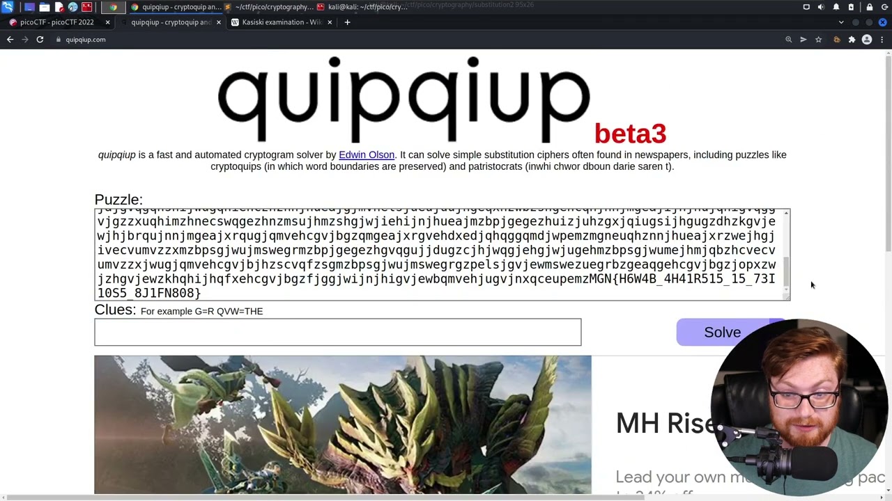 Master Kasiski's Test: Crack Substitution Ciphers in PicoCTF 2022 Challenge 🔍