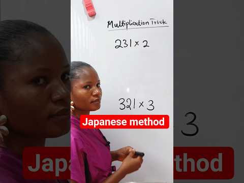 Japanese method of multiplication, math trick. #maths #mathshorts #mathtricks
