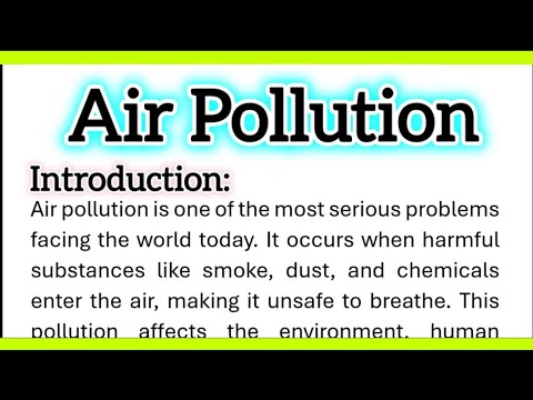 Air Pollution Essay: Introduction, Conclusion & Headings π