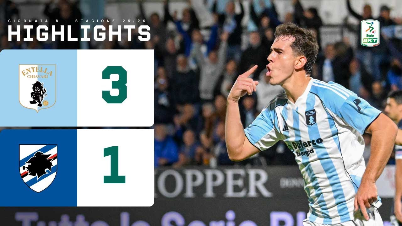 Virtus Entella Defeats Sampdoria 3-1 in Thrilling Derby | Serie BKT Highlights ⚽