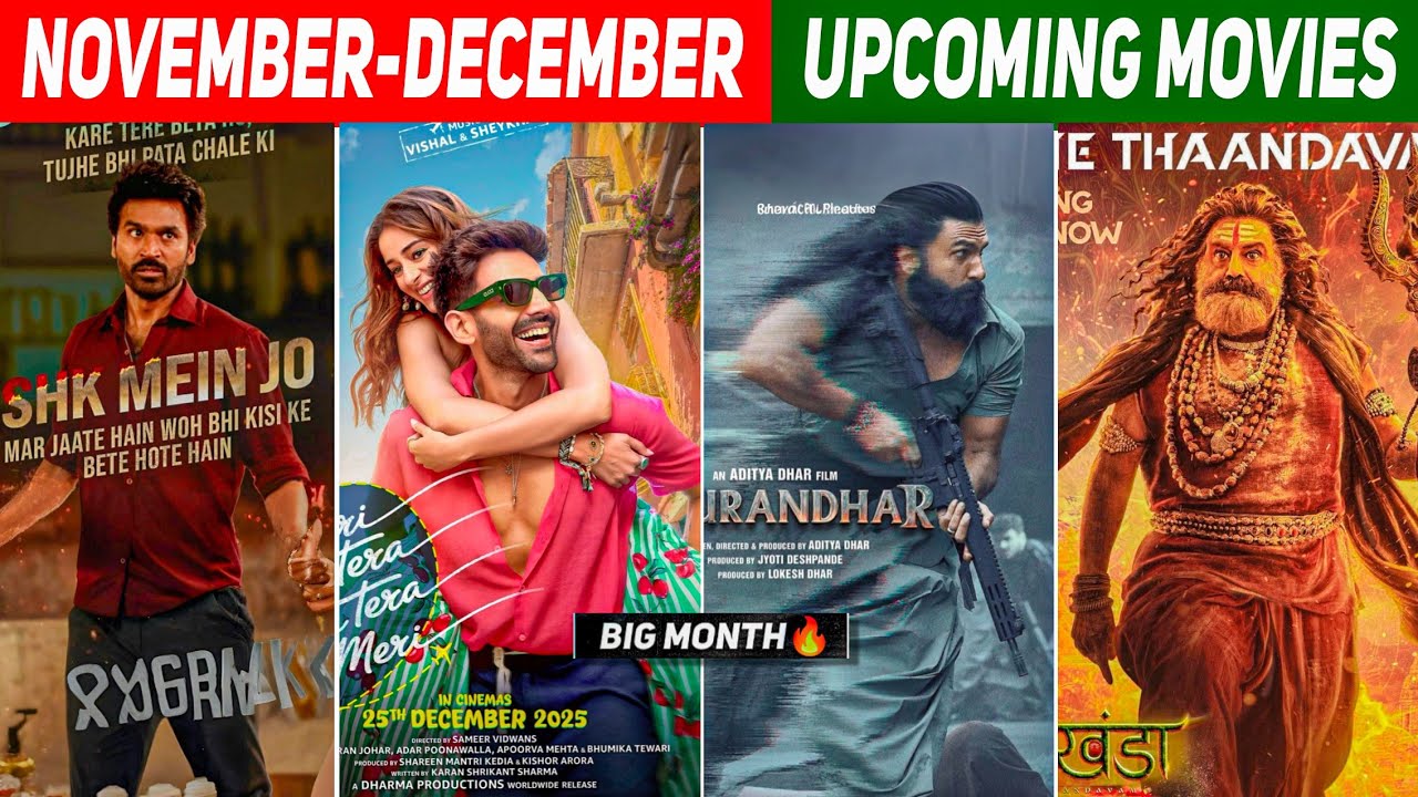 Top 10 Upcoming Movies in Nov-Dec 2025 🎬