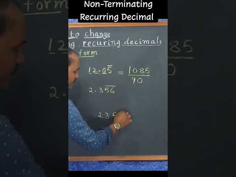Non-Terminating Recurring Decimal into p/q Form / short cut 2