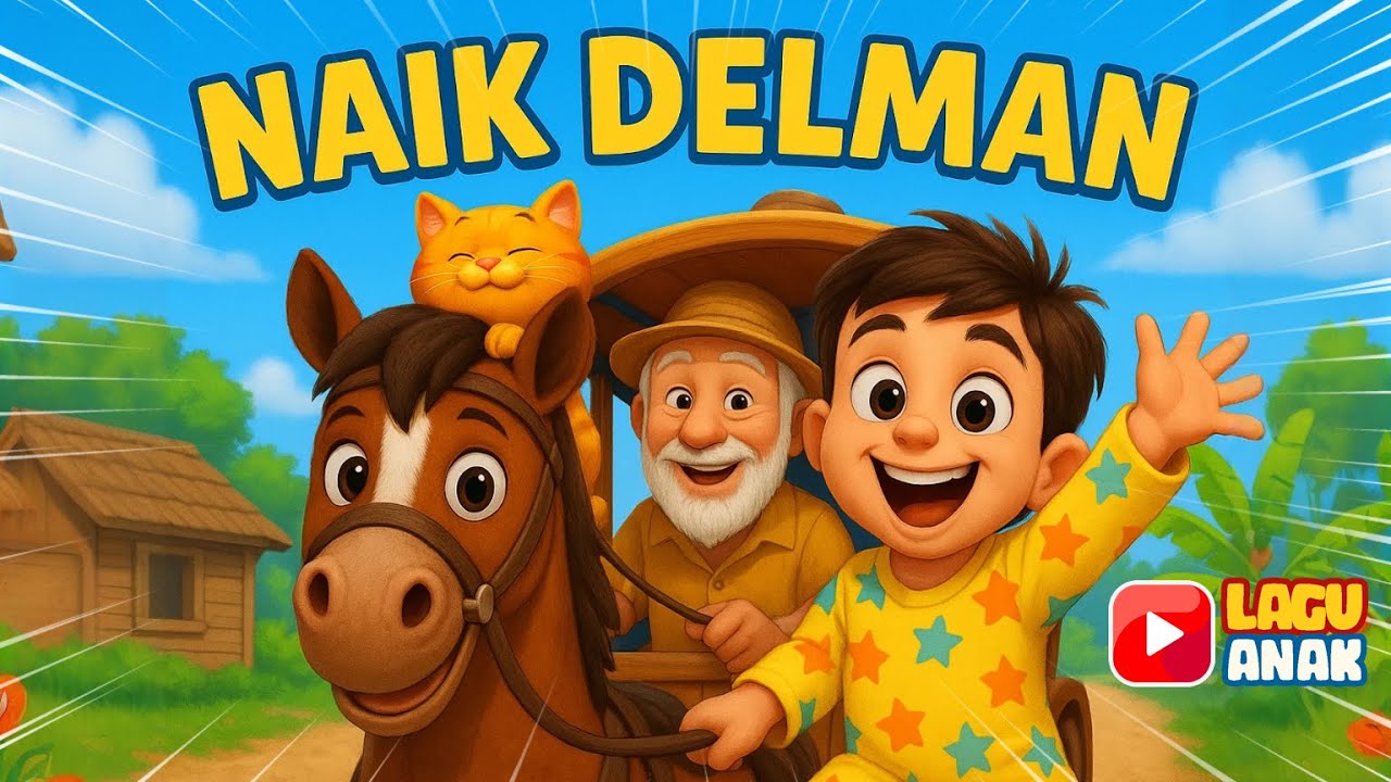 Naik Delman 🚋 Lagu Anak Ceria dalam Animasi 3D