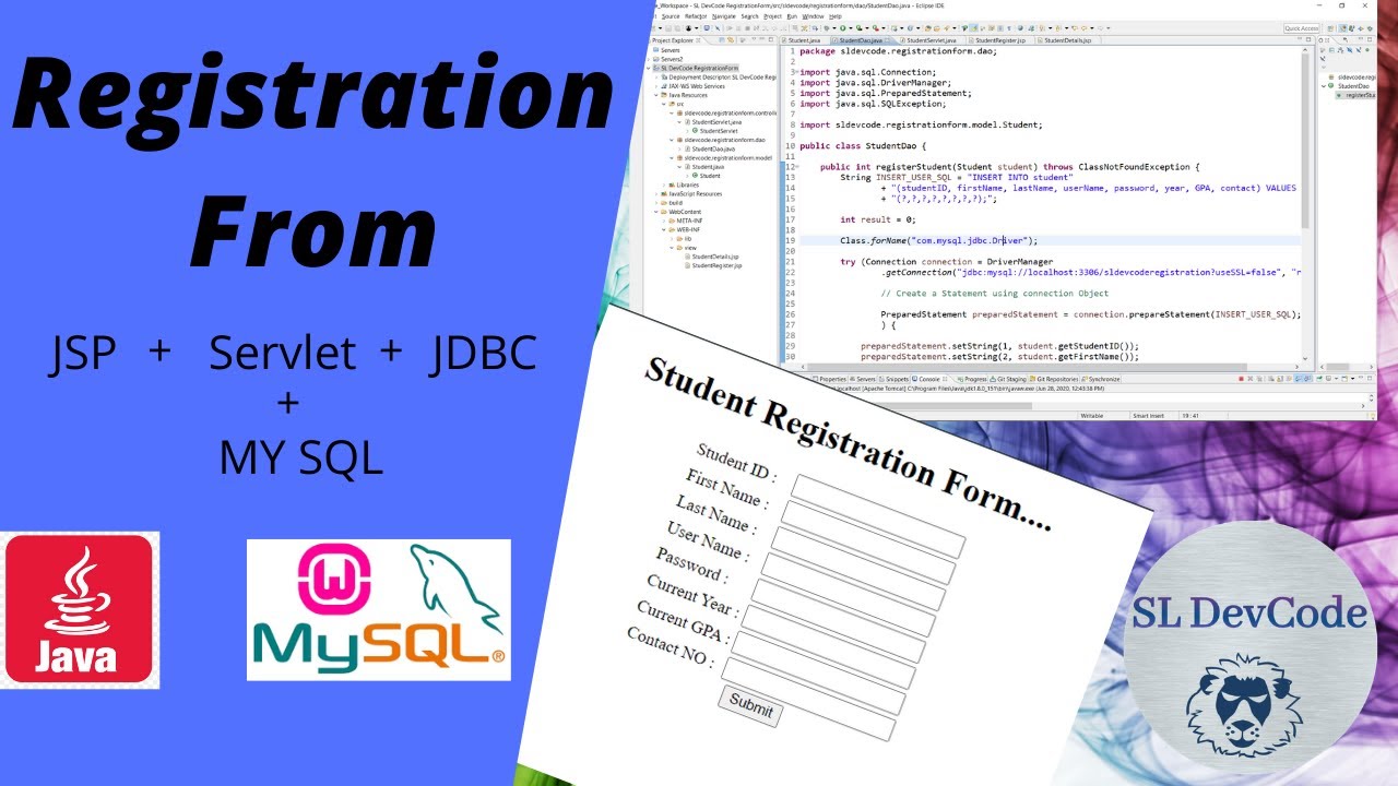 Java Tutorial: Build a Student Registration Form