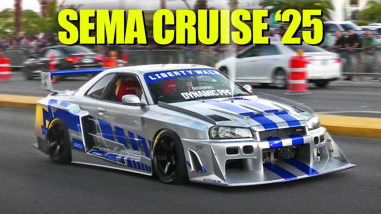 SCREAMING at the STUPID Modified & Custom Cars Leaving SEMA Cruise 2025!