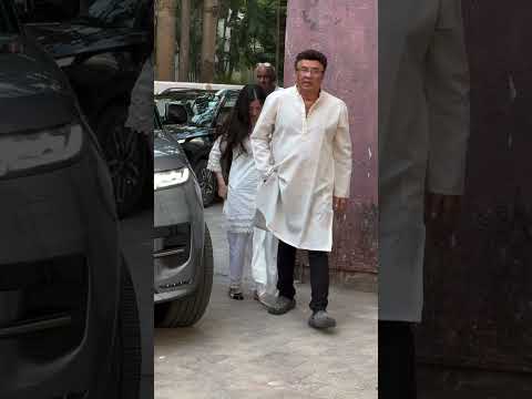 Anu Malik With Daughter Ada Malik Attend At Prayer Meet Of Debu Mukerji. #anumalik t#spotted