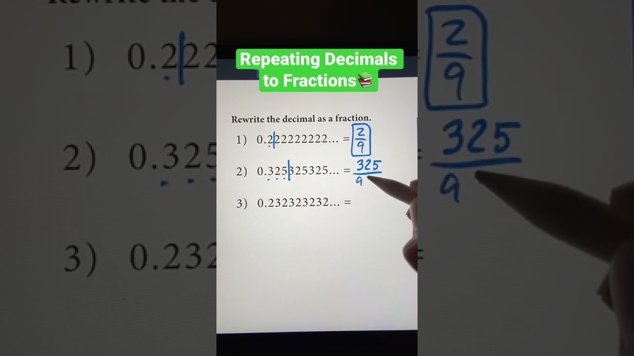 Convert Repeating Decimals to Fractions Easily 🔢