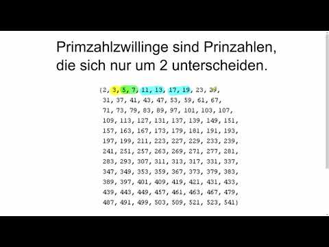 C9 Ich kenne Primzahlzwillinge und kann Beispiele nennen