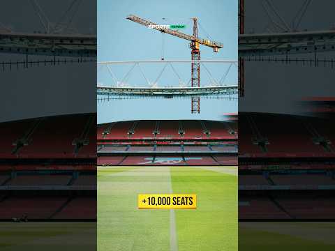 Emirates Stadium Expansion 🏗️ #football #stadium #premierleague