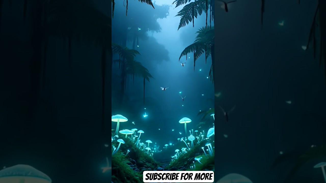 Experience a Stunning Bioluminescent Jungle Coming Alive at Night ✨