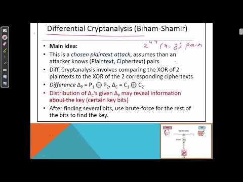 Cryptanalysis of DES - Week 7 (1/4)