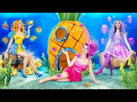 Ruang Rahasia Untuk Kembar Tiga! Gadis Ubur-ubur vs Gadis Ikan vs Gadis Bintang Laut