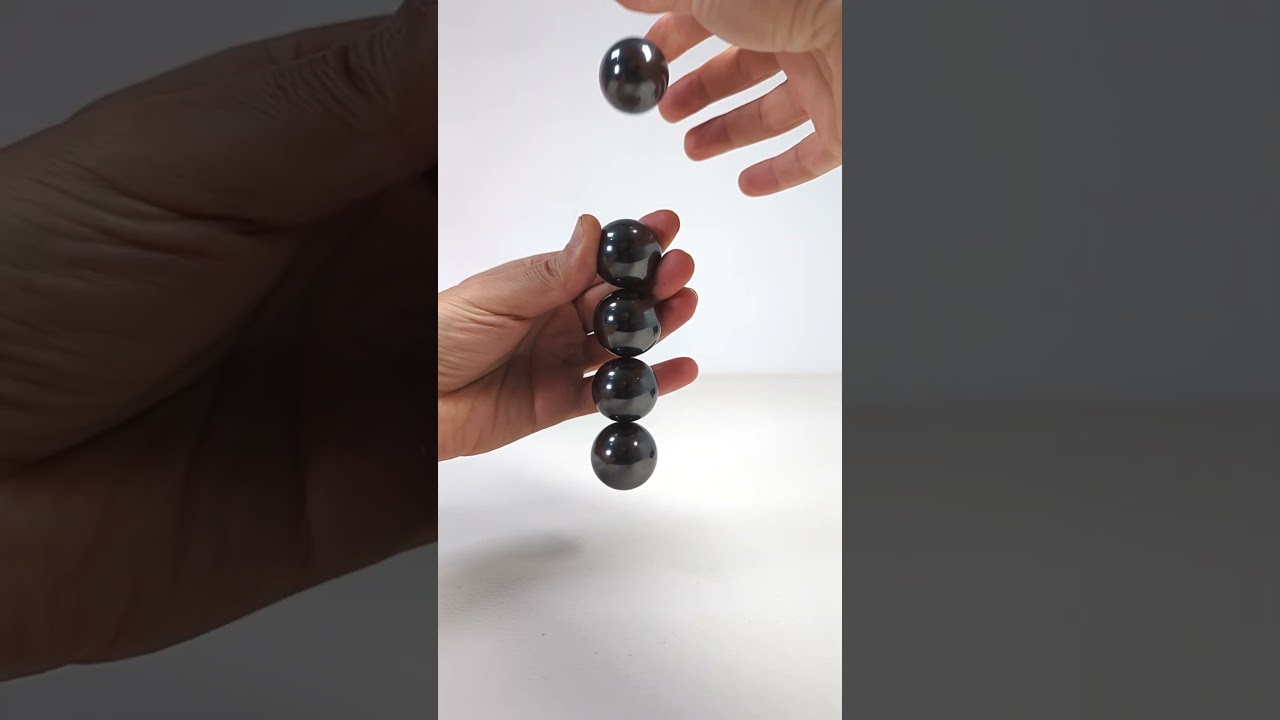 Mesmerizing Slow-Motion Play with Giant Magnetic Balls 🧲
