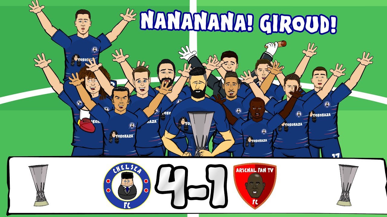 Epic 4-1 Chelsea vs Arsenal Parody Goals | Europa League Final 2019 ⚽