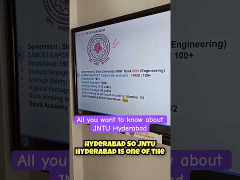 JNTU Hyderabad- Best college in Telangana? Placements, fees, NIRF Ranking. #EAMCET2025 #EAPCET2025
