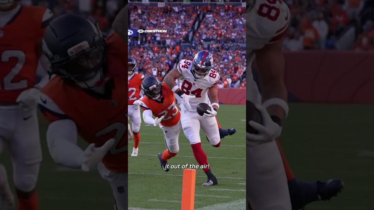 Epic Bench Reaction to Theo Johnson's Touchdown! 🏈 #shorts