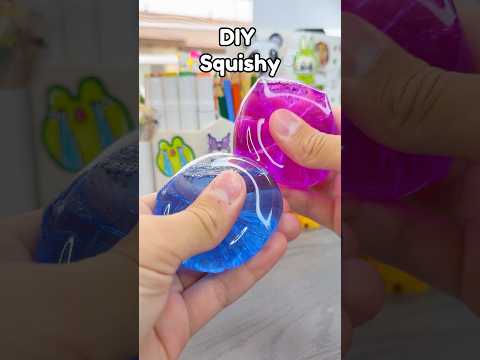 😽DIY clear sticky squishy!? #diysquishy #squishy #diyfidgets #fidget #fidgettoys #diy #crafts