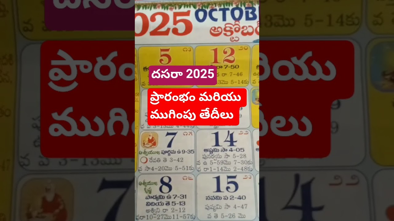 దసరా & నవరాత్రి 2025 ప్రారంభం & ముగింపు తేదీలు