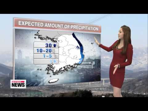 Big temperature drop today, snow out east
기온 뚝 떨어지다