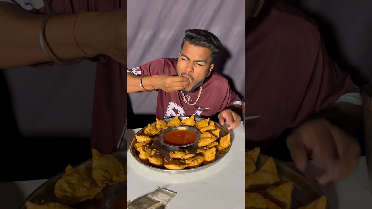 20 Samosas in 3 Minutes Challenge 🥵