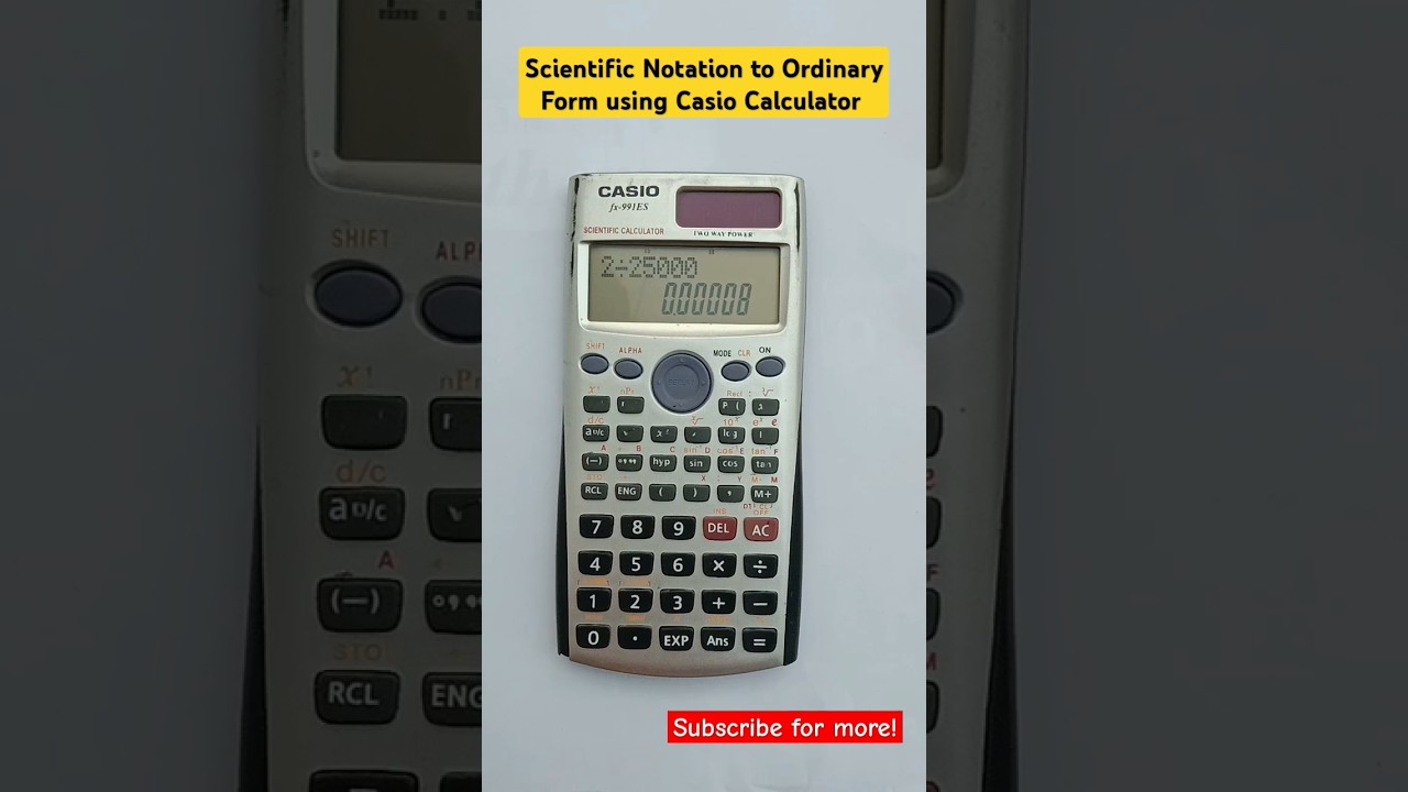 Convert Scientific Notation to Ordinary Form in Scientific Calculator #scientificcalculatortips